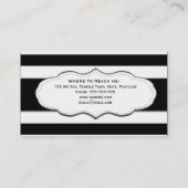 Visitekaartjes met zwarte en witte streep (Achterkant)