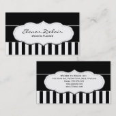 Visitekaartjes met zwarte en witte strepen (Voorkant / Achterkant)