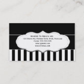 Visitekaartjes met zwarte en witte strepen (Achterkant)