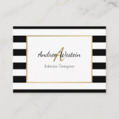 Visitekaartjes met zwarte en witte strepen (Voorkant)