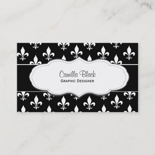 Visitekaartjes met zwarte en witte tonijn (Voorkant)