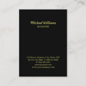 Visitekaartjes met zwarte kat (Achterkant)