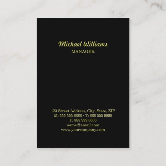 Visitekaartjes met zwarte kat (Achterkant)