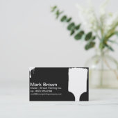 Visitekaartjes met zwarte schilder (Staand voorkant)
