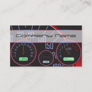 Visitekaartjes met zwarte snelheidsmeter
