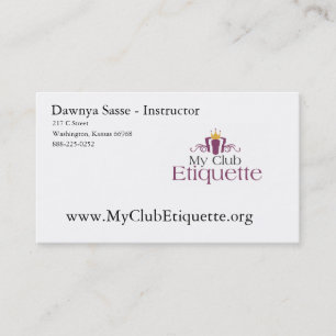 visitekaartjes - Mijn Club Etiquette
