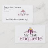 visitekaartjes - Mijn Club Etiquette (Voorkant / Achterkant)