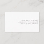 Visitekaartjes Minimalistisch ontwerp Sjabloon Aan (Achterkant)