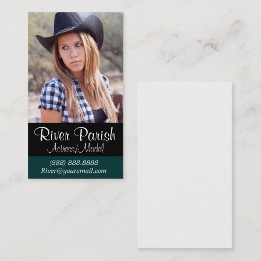 Visitekaartjes modelkoppen (Voorkant / Achterkant)