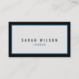 Visitekaartjes Modern minimalistisch marine zwart Contactkaartje