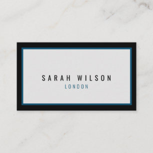Visitekaartjes Modern minimalistisch marine zwart Contactkaartje
