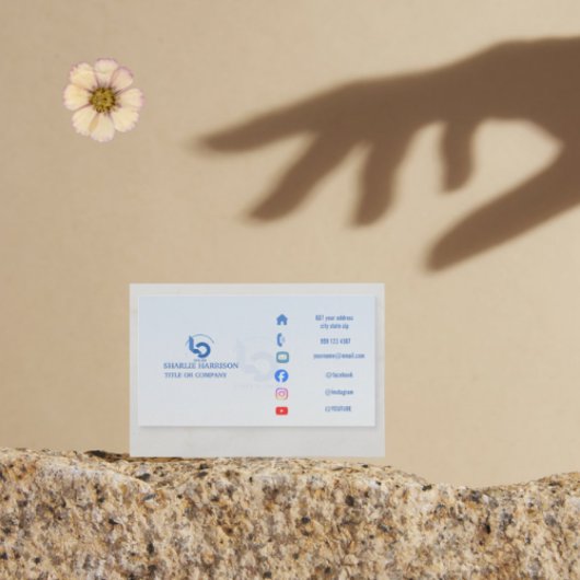 Visitekaartjes | Moderne blauwe aangepaste logo pi
