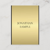 Visitekaartjes Moderne Elegant Black Gold Sjabloon (Voorkant)