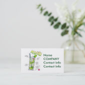 VISITEKAARTJES - MOJITO RECEPT COCKTAIL KUNST (Staand voorkant)