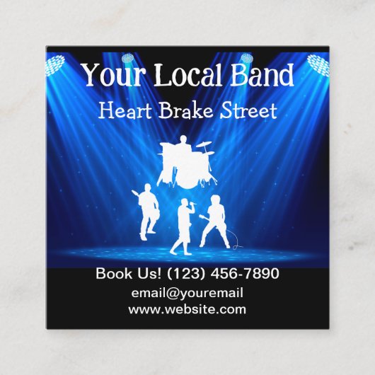 Visitekaartjes Music Rock Band (Voorkant)