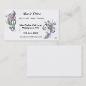 Visitekaartjes:  muziekdiva visitekaartje (Voorkant / Achterkant)