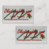 Visitekaartjes OKCdiningblog.com (Voorkant / Achterkant)