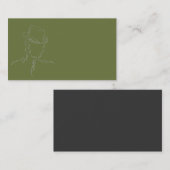 visitekaartjes Olijf en grijs Man in een Pet 1 (Voorkant / Achterkant)