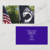 VISITEKAARTJES onder POW-vlag (Voorkant / Achterkant)