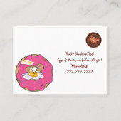 Visitekaartjes, ontbijteieren, Kaarten van het bed Visitekaartje (Achterkant)