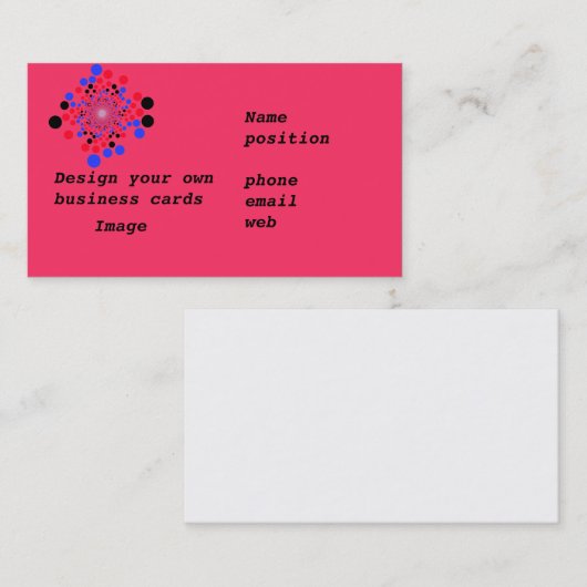 Visitekaartjes ontwerpen uw eigen (Voorkant / Achterkant)