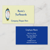Visitekaartjes op het surfbord (Voorkant / Achterkant)