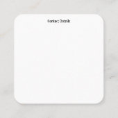 Visitekaartjes oude boomontwerpstijl (Achterkant)