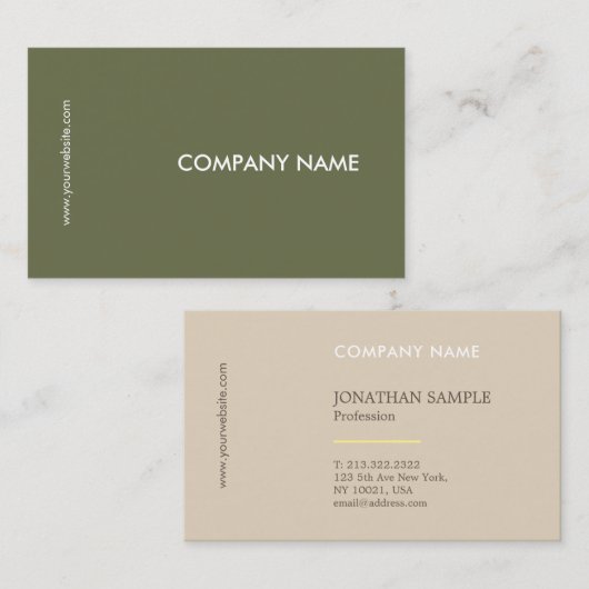 Visitekaartjes Oude Sjabloon (Voorkant / Achterkant)