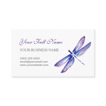 Visitekaartjes | Paarse blauwe Waterverf