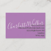 Visitekaartjes - Pas het professionele Lila aan (Achterkant)