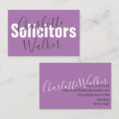 Visitekaartjes - Pas het professionele Lila aan (Voorkant / Achterkant)