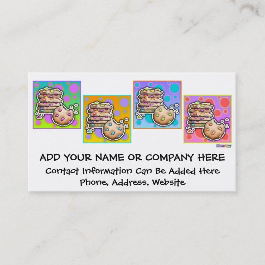 VISITEKAARTJES - Pop Art Koekjes (Voorkant)
