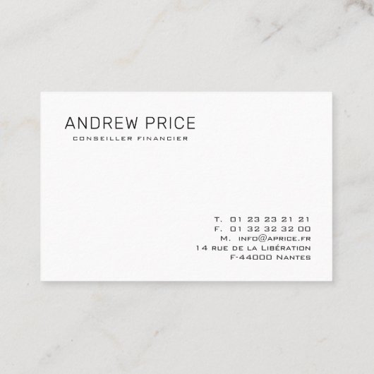 visitekaartjes - Professional (Achterkant)