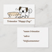 Visitekaartjes puppy, dog (Voorkant / Achterkant)