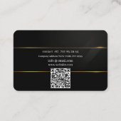 Visitekaartjes QR-code, bewerkbaar, blackwhite, fo (Achterkant)