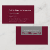 Visitekaartjes Recht (Voorkant / Achterkant)