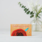 Visitekaartjes Red Rose (Staand voorkant)