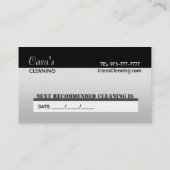 Visitekaartjes reinigen (Achterkant)