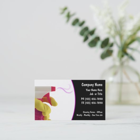 Visitekaartjes reinigen (Staand voorkant)