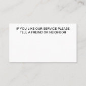 Visitekaartjes reinigen (Achterkant)