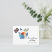 Visitekaartjes, reinigingsdiensten visitekaartje (Staand voorkant)