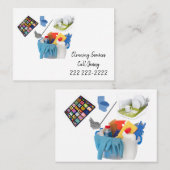 Visitekaartjes, reinigingsdiensten visitekaartje (Voorkant / Achterkant)