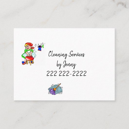 Visitekaartjes, reinigingsdiensten visitekaartje (Voorkant)