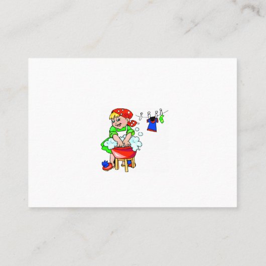 Visitekaartjes, reinigingsdiensten visitekaartje (Achterkant)