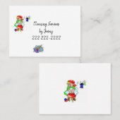 Visitekaartjes, reinigingsdiensten visitekaartje (Voorkant / Achterkant)