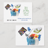 Visitekaartjes, reinigingsdochters visitekaartje (Voorkant / Achterkant)