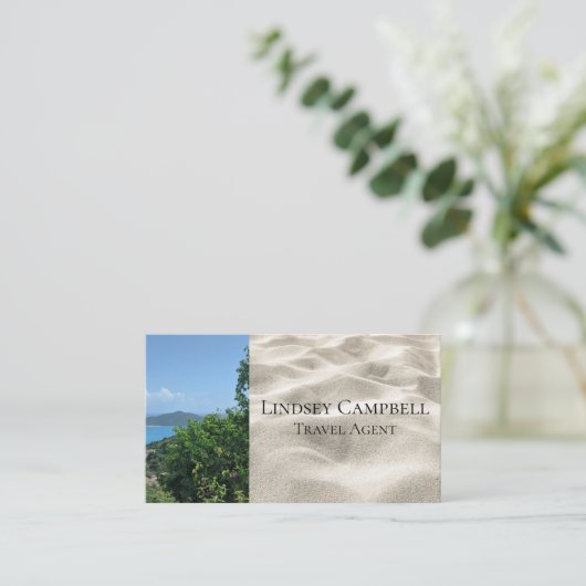 Visitekaartjes reisagent (Staand voorkant)
