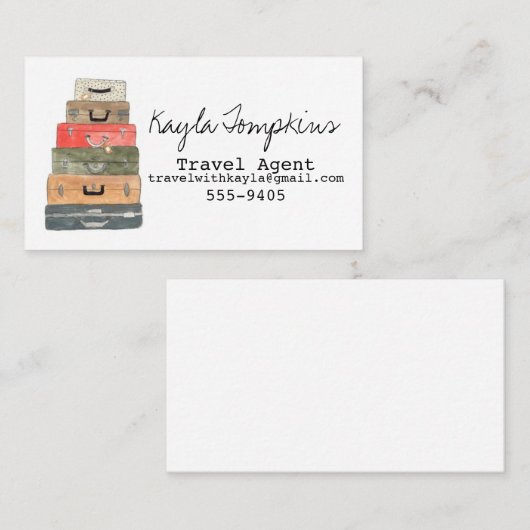 Visitekaartjes reisagent (Voorkant / Achterkant)
