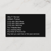 Visitekaartjes reisagent (Achterkant)