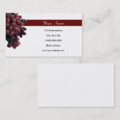 Visitekaartjes rode druiven (Voorkant / Achterkant)